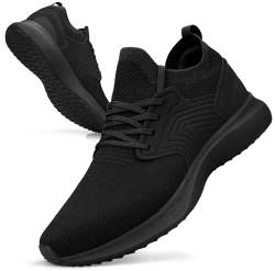 Pjlmc Sportschuhe Herren Turnschuhe Laufschuhe Schuhe Herren Sneaker Freizeit Straßenlaufschuhe Tennis Fitness Jogging Walkingschuhe Leichtgewichts Atmungsaktiv Schlüpfen Casual Schuhe Schwarz 43EU von Pjlmc