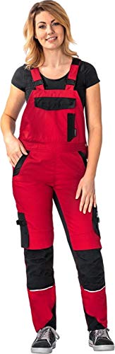 Planam Norit Damen Latzhose rot schwarz Modell 6537 Größe 36 von Planam