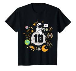 Kinder Astronaut 10 Jahre Raumfahrt Weltraum 10. Geburtstag Junge T-Shirt von Planet Astronauten Kindergeburtstag Geschenke