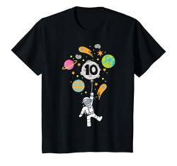 Kinder Astronaut 10 Jahre Raumfahrt Weltraum 10. Geburtstag Junge T-Shirt von Planet Astronauten Kindergeburtstag Geschenke