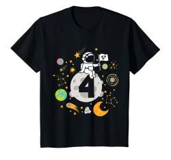Kinder Astronaut 4 Jahre Raumfahrt Weltraum 4. Geburtstag Junge T-Shirt von Planet Astronauten Kindergeburtstag Geschenke
