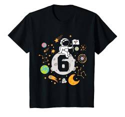 Kinder Astronaut 6 Jahre Raumfahrt Weltraum 6. Geburtstag Junge T-Shirt von Planet Astronauten Kindergeburtstag Geschenke