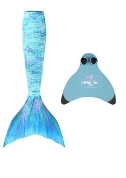 Planet Mermaid Mädchen Kinder 2 Stück Lebendige Farbe Starter Schwimmen Meerjungfrau Schwanz & verschleißfeste Magic Fin Monoflosse enthalten, Sea Star, 6-7 Jahre von Planet Mermaid