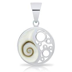 PLANETYS - 925 Sterling Silber Anhänger Yin Yang Auge des Heilige Lucie - Santa Lucia - Oeil de Sainte Lucie - Shiva Eye von Planetys