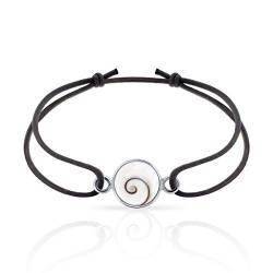 PLANETYS - 925 Sterling Silber Armband Elastische Schnur Auge des Heilige Lucie - Santa Lucia - Oeil de Sainte Lucie - Shiva Eye von Planetys