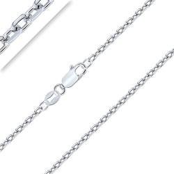 PLANETYS - AnkerKette Diamantiert 925 Sterling Silber Rhodiniert Kette - Halskette - 2.5 mm Breite - Längen: 60 cm von Planetys