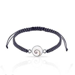 Planetys - 925 Sterling Silber Armband Geflochtene Schnur Auge des Heilige Lucie - Santa Lucia - Oeil de Sainte Lucie - Shiva Eye von Planetys