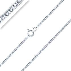 Planetys - Bismarck Kette Diamant Schnitt 925 Sterling Silber Rhodiniert Kette - Halskette - 1.8 mm Breite Längen: 60 cm von Planetys