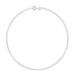 Planetys - Cheval Kette Knöchelkette Fußkettchen 925 Sterling Silber rhodiniert 1.4 mm Breite von Planetys