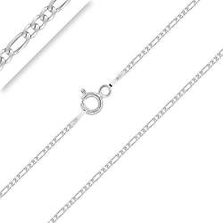 Planetys - Figarokette (1+3) 925 Sterling Silber Rhodiniert Kette - 1.5 mm Breite Längen: 65 cm von Planetys