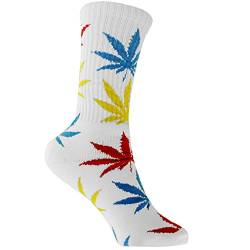 Plantlife® Socken Hanf Socks in universeller Größe, Unisex - Farbe: Weiss/bunt von Plantlife Deutschland