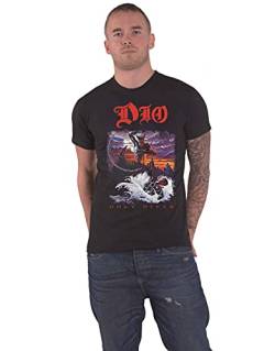 Dio T Shirt Holy Diver Band Logo Nue offiziell Herren Schwarz von Plastic Head
