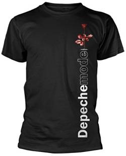 Offizielles Depeche Mode – Violator Side Rose – schwarzes Baumwoll-T-Shirt Gr. XXL, Schwarz von Plastic Head