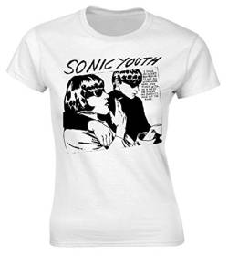Plastic Head Sonic Youth 'Goo Album Cover' Damen-T-Shirt, Weiß Gr. X-Large, weiß von Plastichead