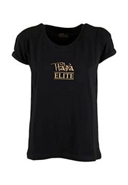 Platea Elite Shirt für Damen in Schwarz mit Golddruck Gr. L von Platea
