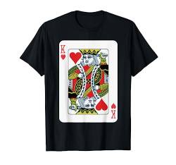 Herzkönig beim Kartenspielen T-Shirt von Playing Card Poker Authority Apparel Co