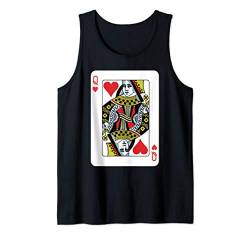 Herzkönigin beim Kartenspiel Tank Top von Playing Card Poker Authority Apparel Co