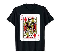 Karo-Bube Spielkarten-Poker T-Shirt von Playing Card Poker Authority Apparel Co