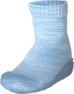 Playshoes Hausschuh-Socke gestrickt, Unisex-Kinder Hohe Hausschuhe, Blau (bleu 17), 20/21 EU (4 Child UK) von Playshoes