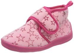 Playshoes Kinder Hausschuhe mit praktischem Klettverschluss, niedliche Hüttenschuhe für Mädchen und Jungen, mit Sternen-Muster von Playshoes