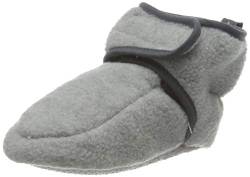 Playshoes Krabbelschuhe für Mädchen und Jungen mit rutschhemmender Noppen-Sohle, Grau, 16/17 EU von Playshoes