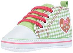 Playshoes Mädchen Baby Turnschuhe, Sneaker Herzchen Love Krabbel-& Hausschuhe, Grün, 19 EU von Playshoes