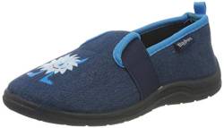 Playshoes Monster, Unisex-Kinder Niedrige Hausschuhe, Blau (jeansblau 3), 18/19 EU (2/3 Child UK) von Playshoes