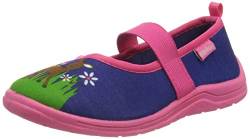 Playshoes Reh, Unisex-Kinder Niedrige Hausschuhe, Pink (marine/pink 372), 18/19 EU (2/3 Child UK) von Playshoes