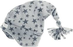 Playshoes Unisex Kinder Fleece-Mütze Wintermütze, Zipfelmütze grau Sterne, 51cm von Playshoes