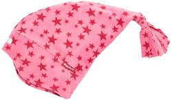 Playshoes Unisex Kinder Fleece-Mütze Wintermütze, Zipfelmütze pink Sterne, 55cm von Playshoes