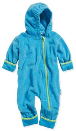 Playshoes Unisex Kinder Fleece-Overall Jumpsuit, aquablau, 62 von Playshoes