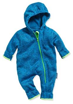 Playshoes Unisex Kinder Fleece-Overall Jumpsuit, blau Strickfleece, 62 von Playshoes