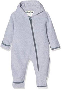 Playshoes Unisex Kinder Fleece-Overall Jumpsuit, grau/melange, 68 von Playshoes