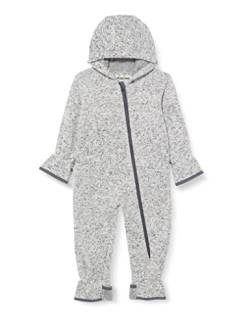 Playshoes Unisex Kinder Fleece-Overall Jumpsuit, grau Strickfleece, 68 von Playshoes
