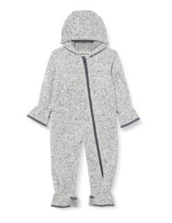 Playshoes Unisex Kinder Fleece-Overall Jumpsuit, grau Strickfleece, 80 von Playshoes