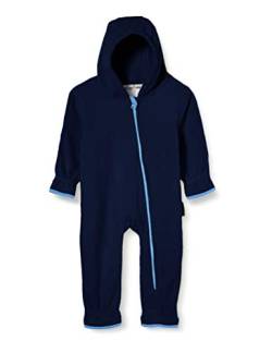 Playshoes Unisex Kinder Fleece-Overall Jumpsuit, marine, 68 von Playshoes