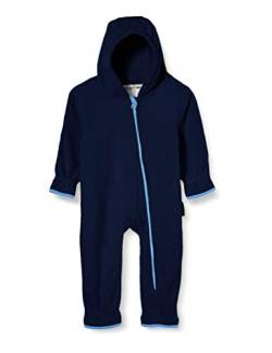 Playshoes Unisex Kinder Fleece-Overall Jumpsuit, marine, 80 von Playshoes