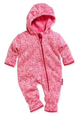 Playshoes Unisex Kinder Fleece-Overall Jumpsuit, pink Strickfleece, 74 von Playshoes