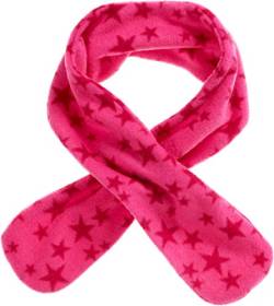 Playshoes Unisex Kinder Fleece-Steckschal Winter-Schal, pink Sterne, one size von Playshoes