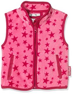 Playshoes Unisex Kinder Fleece Weste Outdoor-Oberteil, pink Sterne, 86 von Playshoes