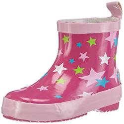 Playshoes Unisex Kinder Gummistiefel Halbschaft Regenstiefel, pink Sterne, 23 EU von Playshoes