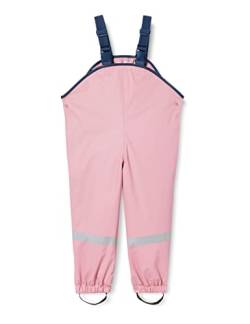 Playshoes Unisex Kinder Matschhose Regenlatzhose Fleece-Futter Wind-und wasserdichte Regenhose Regenbekleidung, rosa Pastell, 104 von Playshoes