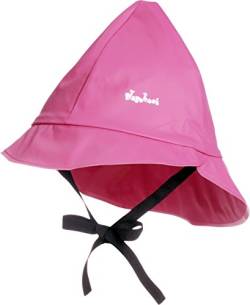 Playshoes Unisex Kinder Regen-Mütze gefüttert Wind-und wasserdichter Regenhut Regenbekleidung, pink Baumwollfutter, 51cm von Playshoes