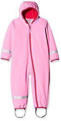 Playshoes Unisex Kinder Softshell-Overall Fleece Gefüttert Outdoor-Jumpsuit, pink, 68 von Playshoes