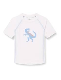 Playshoes Unisex Kinder UV-Schutz Bade Shirt Schwimmshirt Badebekleidung, Dino Ecru, 110/116 von Playshoes