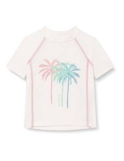 Playshoes Unisex Kinder UV-Schutz Bade Shirt Schwimmshirt Badebekleidung, Palmen Ecru, 110/116 von Playshoes