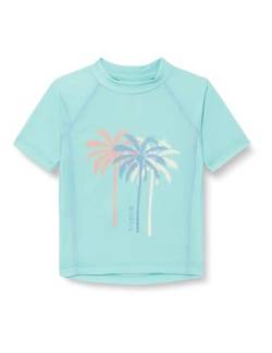 Playshoes Unisex Kinder UV-Schutz Bade Shirt Schwimmshirt Badebekleidung, Palmen Mint, 110/116 von Playshoes