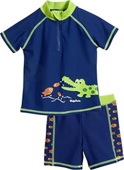 Playshoes zweiteilig Schwimmshirt Badeshorts Badebekleidung Unisex Kinder,Krokodil,122-128 von Playshoes