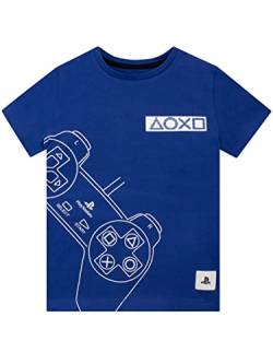 PlayStation Jungen T-Shirt Blau 122 von Playstation