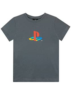 Playstation Jungen Spielen T-Shirt kurzärmelige Oberteil für Kinder Grau 122 von Playstation